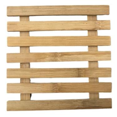 Imagem de Descanso de Panela de Bambu com Anti-derrapante- DPP-10 - ds