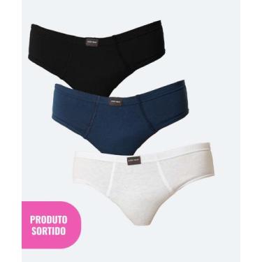 Imagem de Kit 3 Cuecas Sortidas Slip Masculina Básicas Underwear-91862, Sortido,