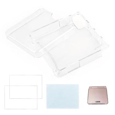 Imagem de YWLRONG Capa rígida transparente para Nintendo Game Boy Advance SP GBA SP capa rígida transparente acessórios peças