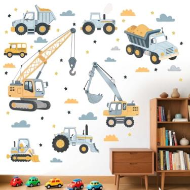 Imagem de Decalques de parede com tema de carro para meninos: adesivos de parede de vinil para decoração de quarto e quarto de crianças - Idades de 1 a 12 anos