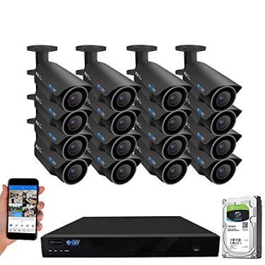 Imagem de GW Security Sistema De Câmera De Segurança Ip Nvr Hd 5Mp De Rede 4K De 16 Canais Com 16 Câmeras Bullet Poe De Zoom Óptico Motorizado De 2,8-12 Mm E 1920P Para Ambientes Externos E Hdd De 4 Tb Pré-In