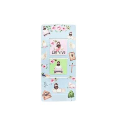 Imagem de Marca Página Magnético Tema Cristão Meu Devocional - com Imã para Livros, Cadernos e Agendas Cartela com 3 Unidades