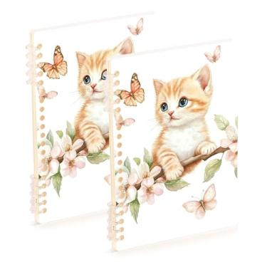 Imagem de Burbuja Cadernos com nome, papel pautado universitário A5 com 60 folhas, fichário para escritório, 2 unidades