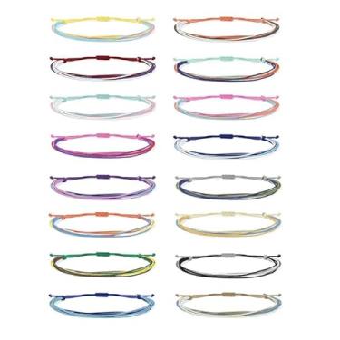 Imagem de Pulseiras coloridas da amizade para mulheres, presentes à prova d'água, verão, tornozelo, acessórios de joias modernas, Medium, Latão, Sem Pedra Preciosa