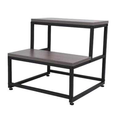 Imagem de Generic Banco de Madeira de 2 Degraus, Capacidade de Carga Resistente de 500 Libras Com Superfície Antiderrapante para Quarto, Banheiro, Cozinha, Jardim, Bancos Infantis, Fácil Montagem