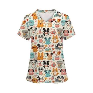 Imagem de Blusa De Amamentação Feminina Com Estampa De Gato Em Desenho Animado, 