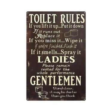 Imagem de Placa De Metal Vintage Para Banheiro, Arte De Parede Para Bar, Clube, 