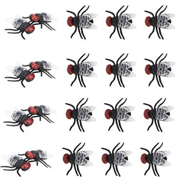 Imagem de Generic Brinquedo de Moscas de Plástico Simulado, 20 Peças, Conjunto de Modelo de Piada Realista para Festa de Halloween, Material Durável Não Tóxico (voar)