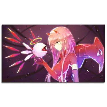 Imagem de Anime Girls Impressão em tela Kirby Crossover Poster Arte de parede para casa 1 peça Decorações Noframed 91.4 cmx50.8 cm