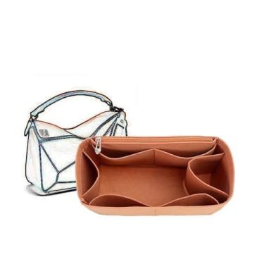 Imagem de Bolsa organizadora forrada, bolsa organizadora de cosméticos, portátil para Loewe, Marrom, FOR Puzzle Mini