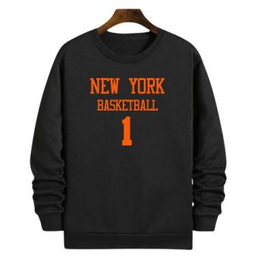 Imagem de Blusa Moletom Gola Basquete New York Basketball número 1 - Loja Click 
