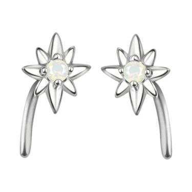 Imagem de Brincos De Coração Em Prata Esterlina 925 Com Brilho, Com Pérola E Dia