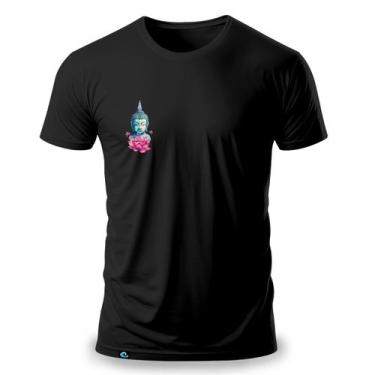 Imagem de Camiseta Masculina com Estampa Sidarta Gautama O Buda 100 Algodão Fio 