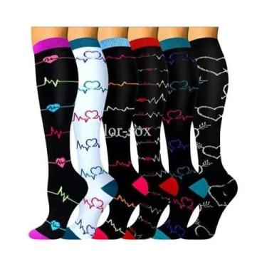 Imagem de Meias De Compressão Médica Para Mulheres, 3 a 6 Pares, Meias Para Vari