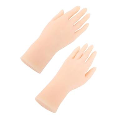 Imagem de Acouto Mãos Modelo de Silicone para Manicures - Manequim Feminino para Prática de Nail Art, Exibição de Joias e Adereços