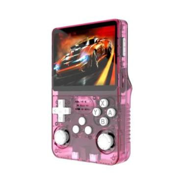 Imagem de Console De Videogame Retro Portátil R36S 64GB 128GB Com Tela IPS De 3,