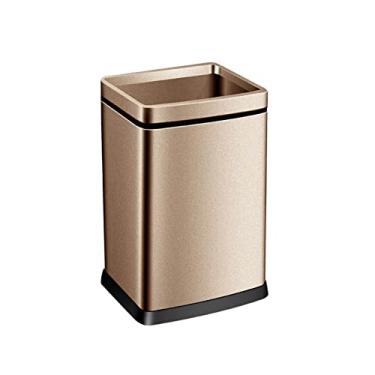 Imagem de Caixotes de lixo, caixote 12L/15L/18L/25 Latas de lixo de aço inoxidável para casa de banho grande Liviroom latas de lixo simples cesto de papel de lixo de escritório cozinha casa de banho