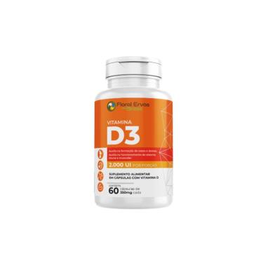 Imagem de Vitamina D3 2000ui 350mg 60 cps Floral Ervas-Unissex
