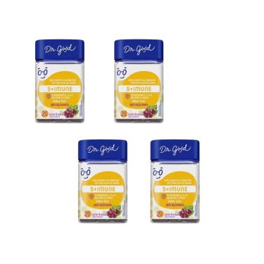 Imagem de Kit 4 Fini 5+Imune Sabor Uva 4x30 Gomas Dr Good-Unissex