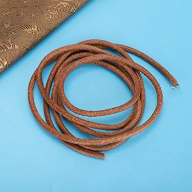 Imagem de GLOGLOW Máquina de Costura e Seus Acessórios 2 Unidades de Couro de Vaca Com Pedal de Couro Com Conector de Gancho, para Máquinas de Costura Domésticas Antigas, como Flying Man Peony Butterfly (Marrom)