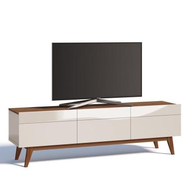 Imagem de Rack Classic 180cm 3 Gavetas Off White Freijó Imcal