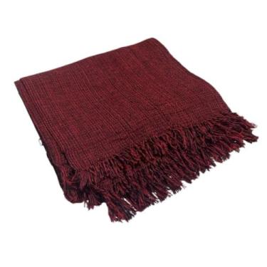 Imagem de Manta Decorativa para Sofá Gigante em Algodão – Para Sala e Ambiente Aconchegante(Vermelho mesclado)