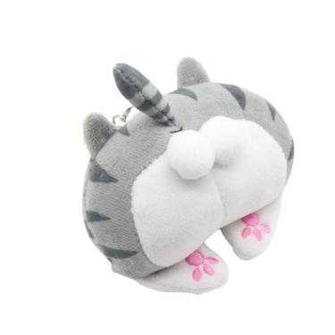 Imagem de Chaveiro Cute Cat Butt Plush Animal Chaveiro Rosa 10 cm - yiweisai