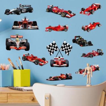 Imagem de Adesivos de parede Racing Car 3D Sports Car PVC 40x60cm removíveis - y