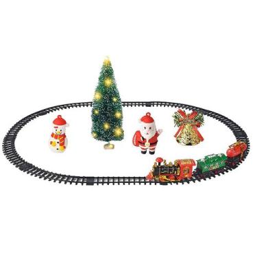 Imagem de Mini conjunto de trem elétrico de Natal com luzes - Gloome Store