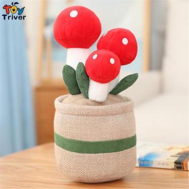 Imagem de Boneca de pelúcia Kawaii Mushroom Stuffed Flowers para crianças - Gloo