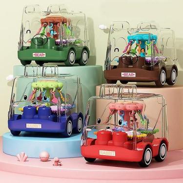 Imagem de Carro de brinquedo inercial, ônibus transparente, equipamento engraçad