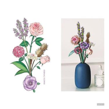 Imagem de O kit de construção de buquê de flores bloqueia brinquedos DIY 547 uni