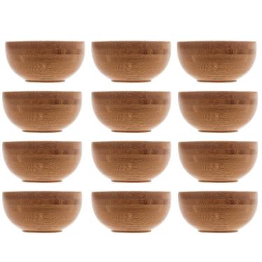 Imagem de Bowls de Bambu 12 Peças Restaurante Bar Molheiras Redondas Petisco Verona Lyor