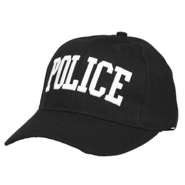 Imagem de Chapéu de beisebol policial HIXNUG de algodão preto unissex para adult