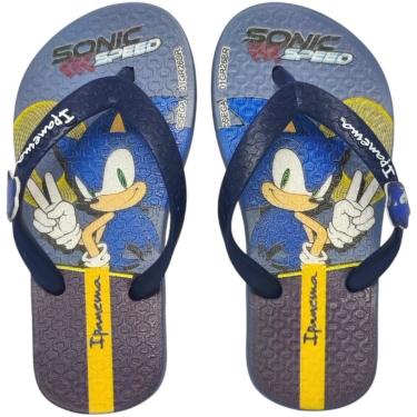 Imagem de Chinelo Dedo Infantil Menino Casual Dia a Dia Passeio Escola Praia Sonic Ipanema 27412-Masculino
