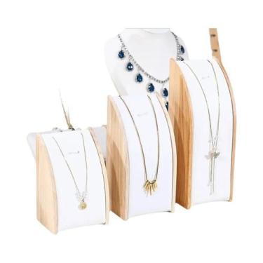 Imagem de Suporte De Exibição De Joias Em Madeira Em Formato De Arco Para Colare