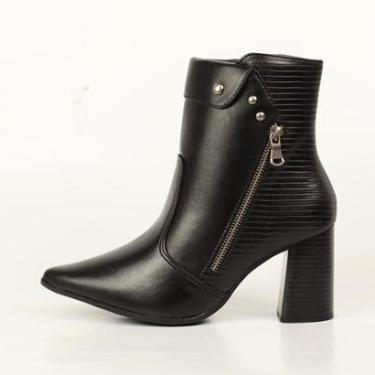 Imagem de Bota Ramarim Cano Curto Bico Fino Tachas-Feminino