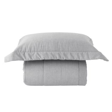 Imagem de Cobre Leito 200 Fios Algodão Cinza/Silver Chambret Kacyumara - Casa K