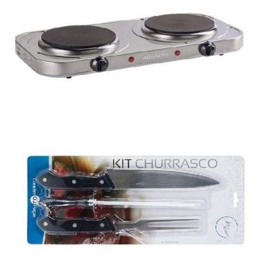 Imagem de kit fogão 2 bocas + kit churrasco - kit Casa Claudia