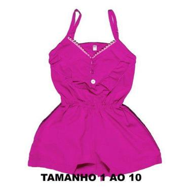 Imagem de Macacão Infantil Menina Short Casamento Tamanho Do 1 Ao 10 - anjo da m