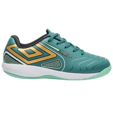 Imagem de Tênis Umbro Futsal Pro 5 Infantil, Verde, Branco, 34