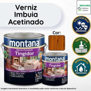 Imagem de Verniz Premium Tingidor Imbuia Acetinado 3,6L Montana Proteção para Ma