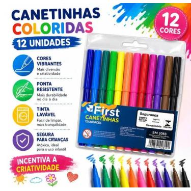 Imagem de Conjunto De Canetinhas Coloridas Hidrocor Com 12 Unidades Colorido - T