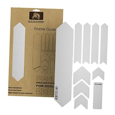 Imagem de Fancyes Protetor de moldura de bicicleta, adesivo de fita de bicicleta e kit de adesivos de moldura para tubos de moldura de bicicleta de montanha - transparente