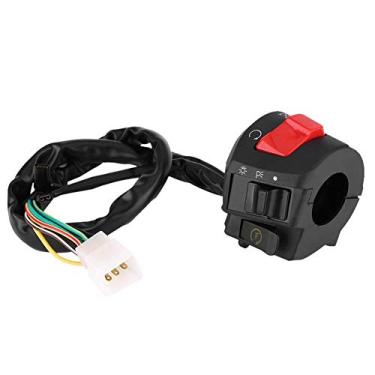 Imagem de Keenso 1 par de guidão esquerdo e direito de 7/8 polegadas, 1 par de interruptor de guidão de motocicleta, interruptor de buzina de seta de farol alto e baixo feixe de ignição