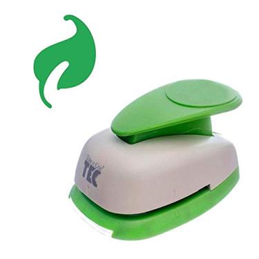 Imagem de Furador Extra Gigante Alavanca 2" Folha Delicada Toke e Crie, branco e verde