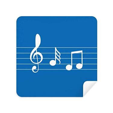 Imagem de Pano de limpeza azul Music 5-le Staff, tecido de camurça, 2 peças