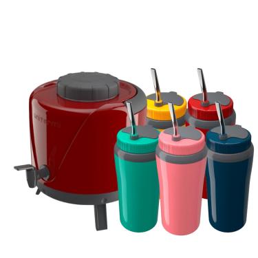 Imagem de Kit Tererê Garrafa Térmica 5L + Copo Térmico Colorido 650ml
