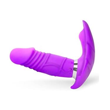 Imagem de Vibrador Feminino Estimulador Clitóris Retrátil Controle Remoto 7 Frequências Eróticas Zatla (Roxo)