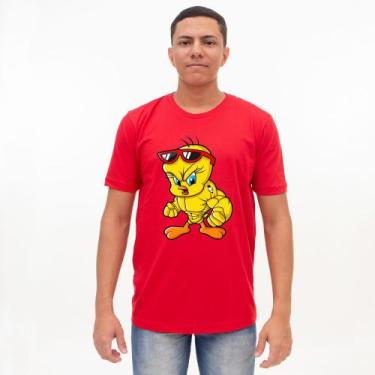 Imagem de Camiseta Básica 100% Algodão Estampada - Piupiu Bombado - P M G Gg - D